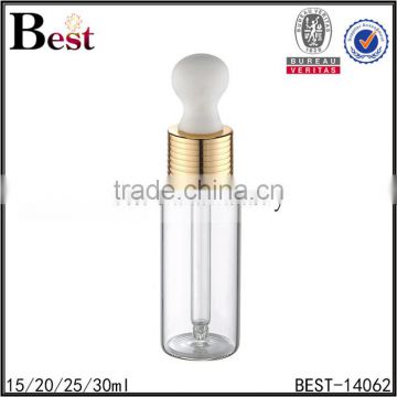 2017 Hot New Products Cosmetic Fragrance Perfume Glass Bottle 15ml 20ml 30ml Screw Gold Big Dropper Glass Perfume Bottle China photo-5