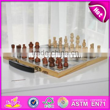 2017 New design educational classic wooden chess game for kids W11A056