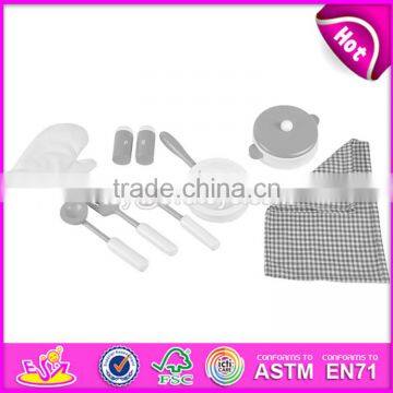 New Design White Kids Pretend Play Educational Toy Wooden Kitchen W10C278 photo-4