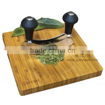 KN-5230 Core Bamboo Classic Bamboo Cutting Board Mezzaluna mincing set