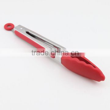 Red Silicone Food Tongs Kitchen Tools