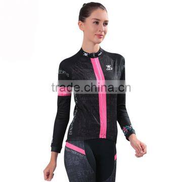 Wholesale Women Cycling Wear Jersey+trouser Long Sleeve Bicycle Sets Bike Clothes Custom Cycling Jersey Set Sublimation photo-2