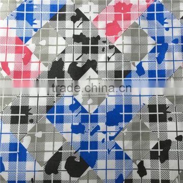 100% polyester microfiber print fabric microfiber brushed polyester fabric plaid fabric