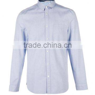 Turn-down Collar Blank Slim Fit Shirts Cotton Long Sleeve Casual Shirts for Men photo-4