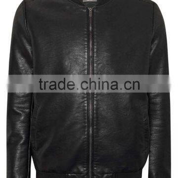ALIKE Men pu Jacket Bomber pu Jacket