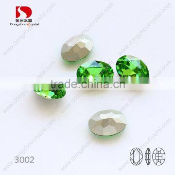 China Pujiang DONGZHOU oval K9 crystal rhinestone,crystal stone 3002