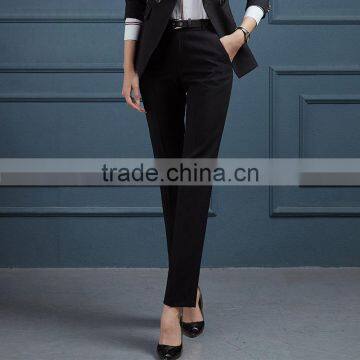 2017 New Korean Female Occupation With High-grade Striped Suit Trousers Pants Straight Legged Trousers Custom photo-4