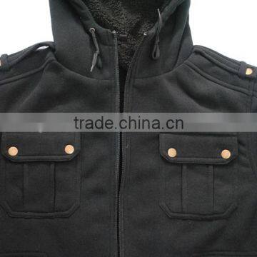 2016 New Style Full Zipper Men's Fleece Hoodie Jacket
