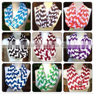 Top quality fashion new design hijab infinity chevron knitted silk scarf