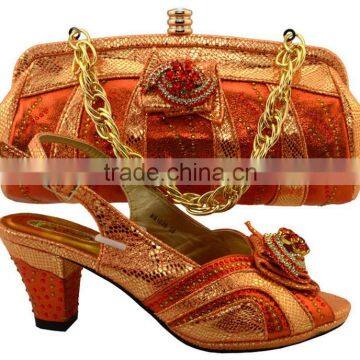 Personalized Design Good Quality Shiny Elegant Female Shoes and Matching Bags Lady Dress Matching Shoes and Bags MG1094 photo-2