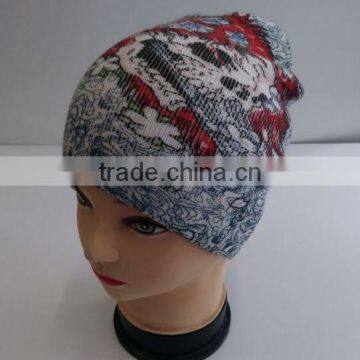 Cold Weather Print Acrylic Knitted Beanie Hat photo-3