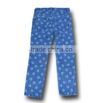 girls jeans flower print jeans cheap kids jeans