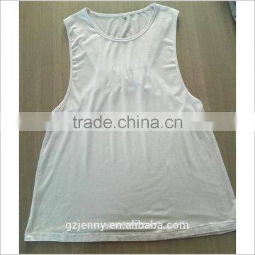 Wholesale Manufacturer Sleeveless Stretch Loose Muscle Racerback 100 Cotton Tank Top photo-2