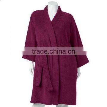 Long Sleeves Wholesale Bathrobe,custom Blank Cotton Bathrobe for Women photo-4