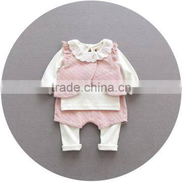 S17667A Autumn Baby Girls Clothing Sets Lovely Girls 2pcs Set photo-5