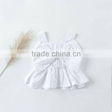 S33542W Baby Girl Dress Backless Summer Girls Dress With Bow Cute Toddler Dress photo-2