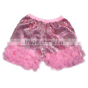 Giggle Moon Remake Girls Matching Icing Short Sequins Pants Girls Chevron Three Ruffles Pants photo-4