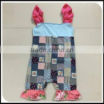 Bulk Sale Cheap Blank Infant Sleeveless Romper New Floral Damask Baby Girl Summer Straps Romper Cute Cheap Onesie Rompers photo-4