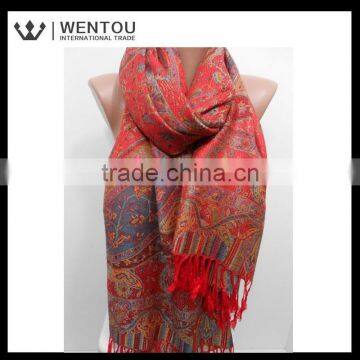 Oversized Soft Red Pashmina Scarf photo-5
