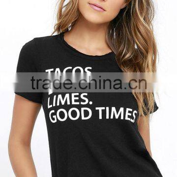 Fashion Straight-cut Bodice Short Sleeve Women t Shirt Wholesale 2016