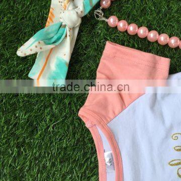 Wholesale Little Girls Boutique Remake Clothing Sets Girls Capri Sets Girls Ruffle Pant Set Girls Boutique Clothing Spring 2016 photo-2