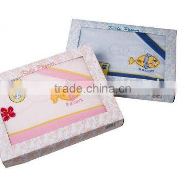 baby gift box/3pcs baby bedding set/embroidery baby bedding set