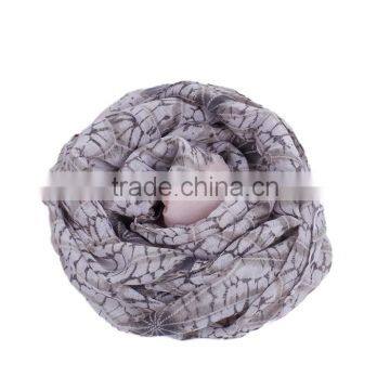 Voile Scarves & Wraps Rectangle Light Brown Halloween Cobweb Bulk Scarves photo-3