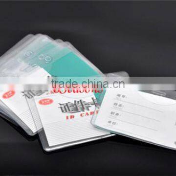 High Quality Clear Horizontal Plastic Business ID Card Badge Holder photo-2