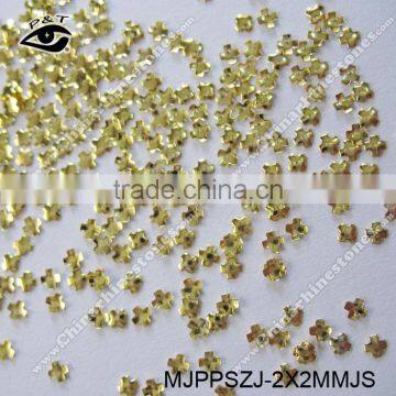 Small Size Nail Studs 2x2mm Gold Cross Studs for Nail Art Decorations photo-2
