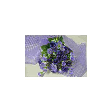 Purple Stripe Organza