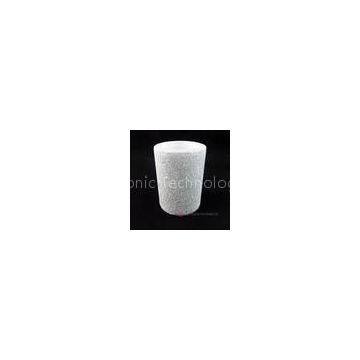 Flameless silver glitter surface treatment LED pillar candles with Toggle switch