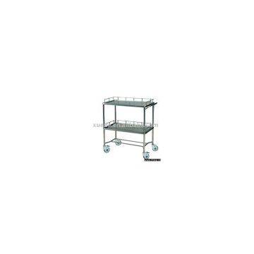 Stainless steel instrument trolley