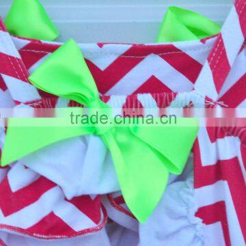 Red and White Wave Stripe Outfits Baby Girls Romper Sets Sleeveless Summer Bow Clothes photo-6