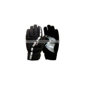 Export Quality Black Leather Cycling Gloves With White Touch 2014 latest Design