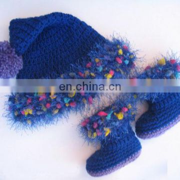 Blue plush santa hats christmas hat Available in Attractive Designs