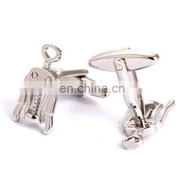 Vivid Silver Plating Wine Bottle Opener Cufflinks for Mens photo-4