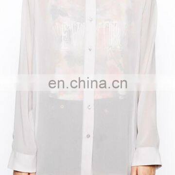 CHEFON Sheer Maxi Shirt Vintage Day Dresses