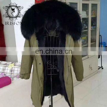 Selling real fox fur hooded parka fur jacke fuchs for men