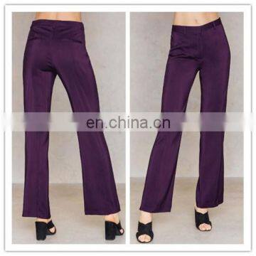 China factory Ladies Fashion Satin Pants Custom Design Wholesale Women Silk Pants