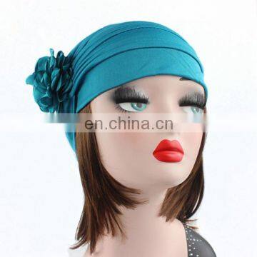 Women's Beanie Hat Autumn Winter Flower Head Cap Muslim Indian Hat