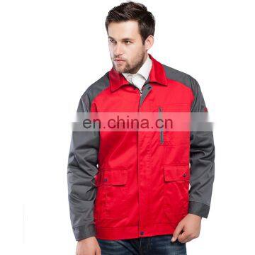 Customized Spring/Autumn Cotton Lapel Work Clothing Labor Uniform with Full Sleeve for Man