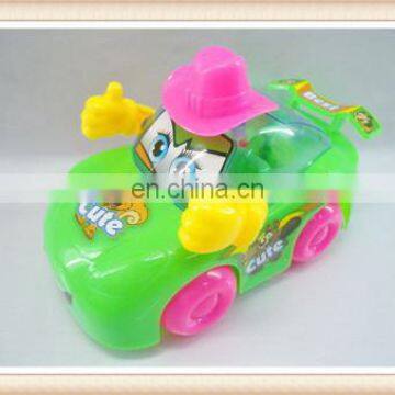 sweet candy toys, clear plastic candy box toy,kids pull back cartoon car toy