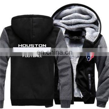 USA sports wear soccerball jersey Thicken Fleece Zipper Hoodie Jacket