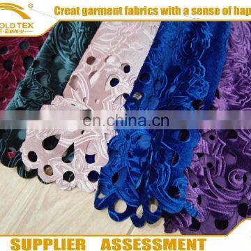 Polyester punching spun velvet fabric for cloth material