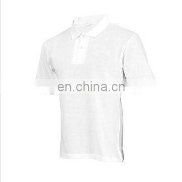 Men's Custom 100% Cotton White Plain Dyed Polo Shirt