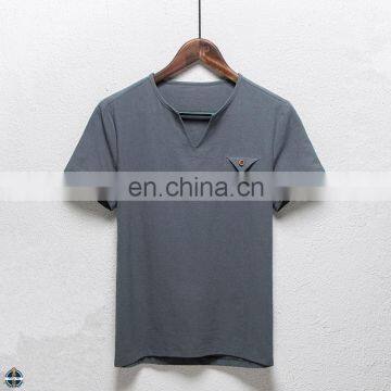 T-MT015 Linen Scoop Neck Big Size Men's T-Shirt