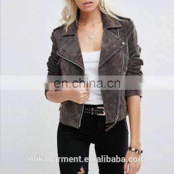 MIKA2249 Suede Biker Jacket