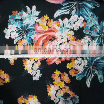 Digital Print Knit Fabric 95% Rayon 5%spandex Rayon Elastic Single Jersey Fabric