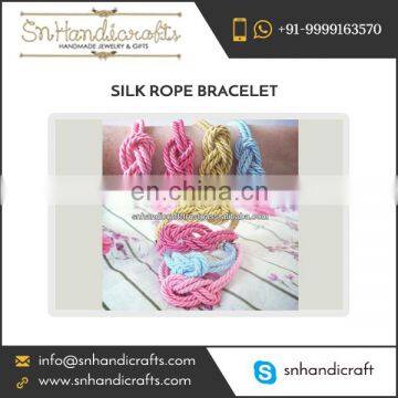 Beautiful Silk Cord Twisted Rope Bracelet at Affordable Price