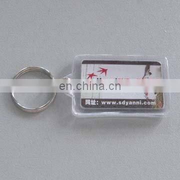 Wholesale Plastic Keychain Promotional Acrylic Keychain With Logo Insert Blank Keychain photo-4